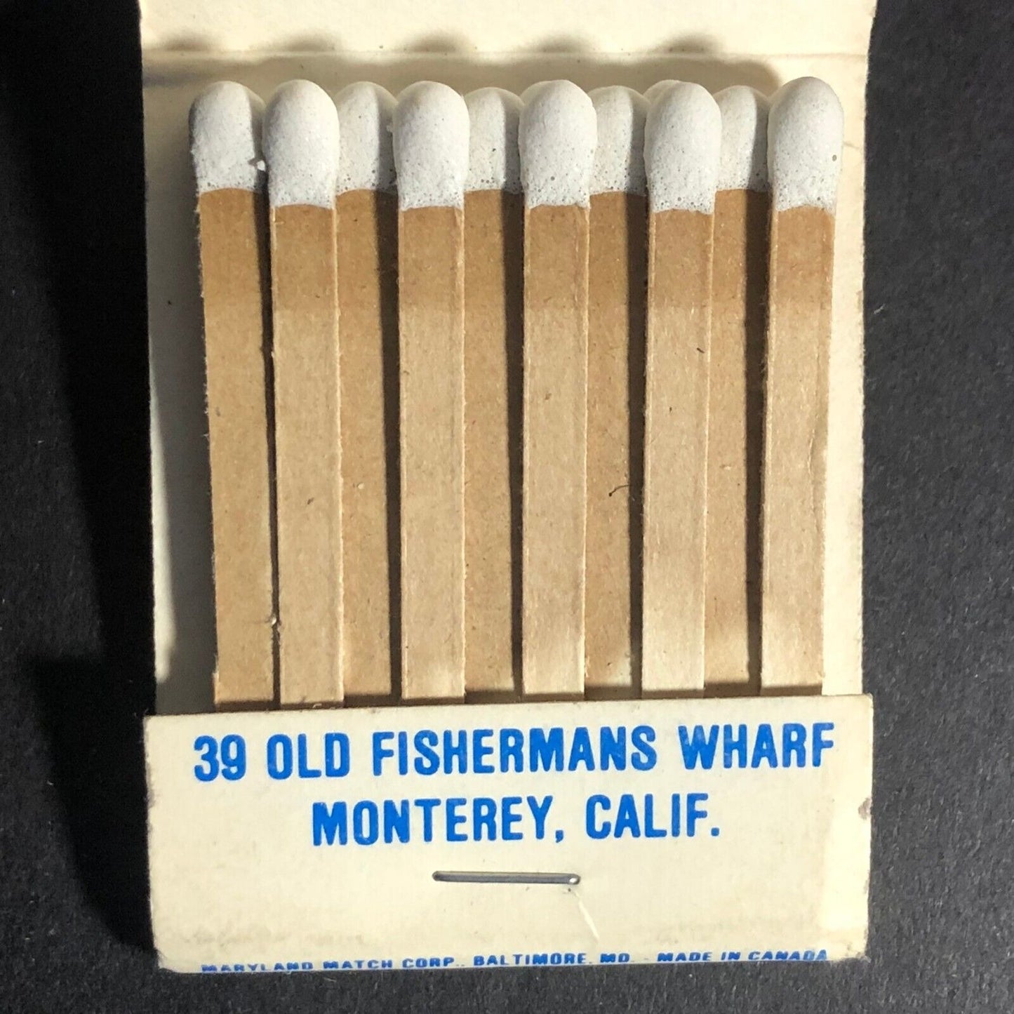 Fisherman's Grotto Monterey, CA 20-Strike Matchbook c1975-85 VGC