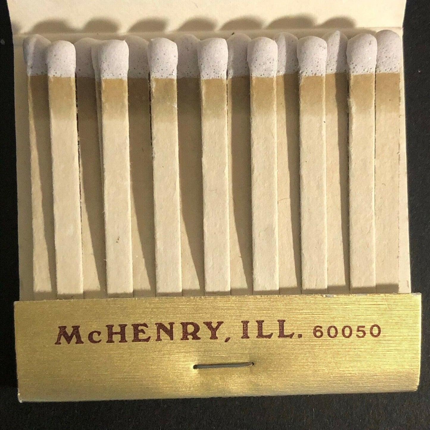 Vintage c1970's Full Matchbook George R. Justen & Son Funeral Home Mc Henry, ILL