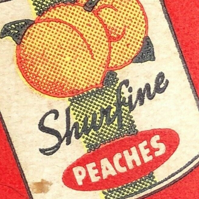 Scarce 1930's-40's Full Matchbook Shurfine Fruits Peaches