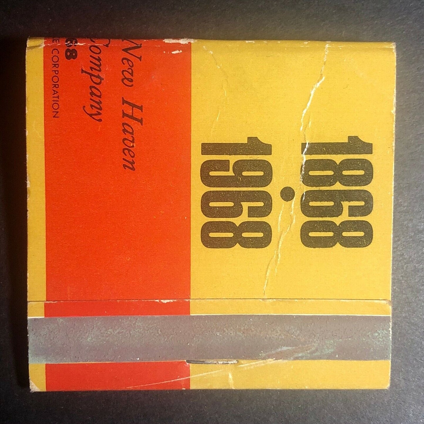 Union & Trust 100th Anniversary New Haven, CT Scarce 1968 Full Matchbook