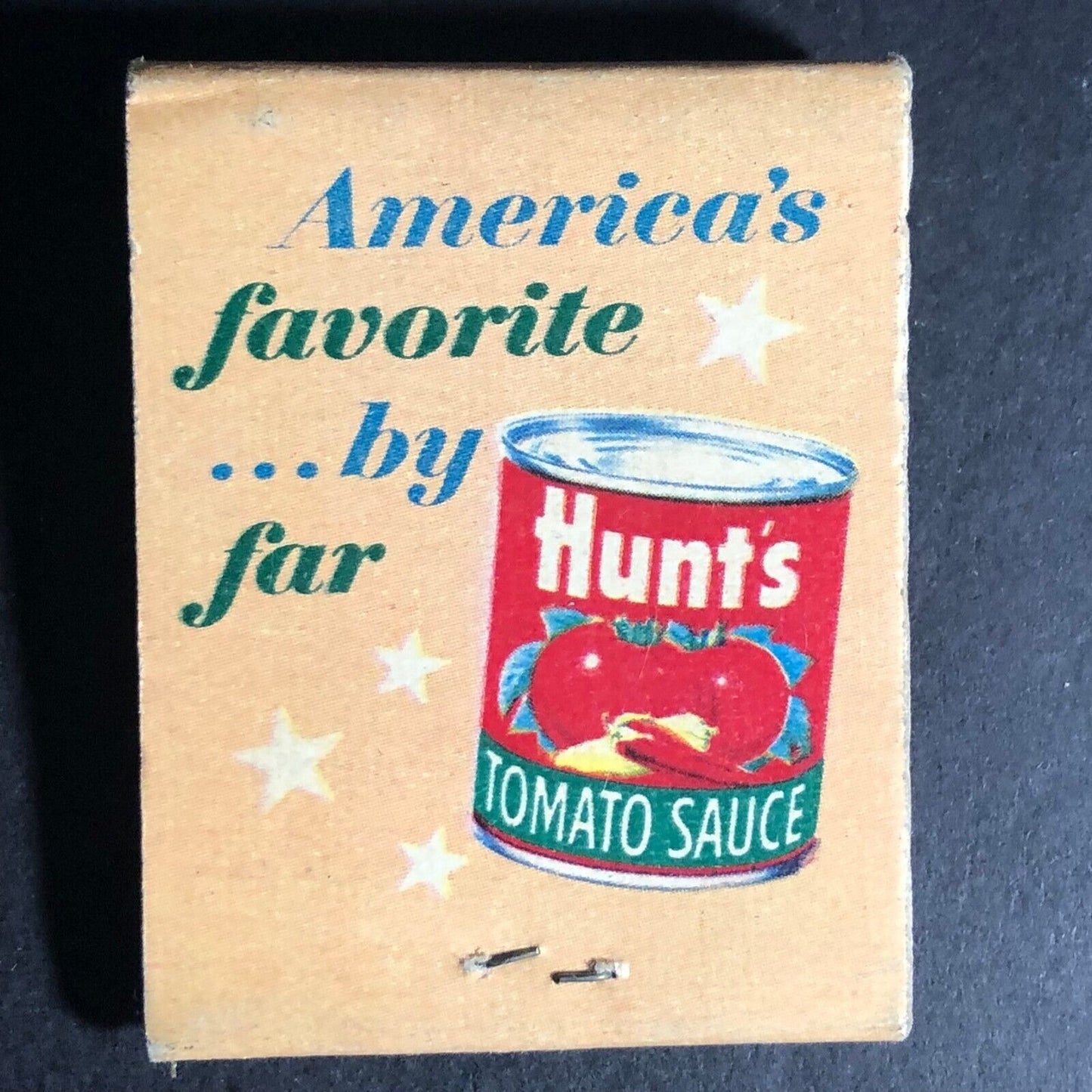 Hunt's Tomato Sauce - w/ Cassoulet Recipe Matchbook c1960 VGC