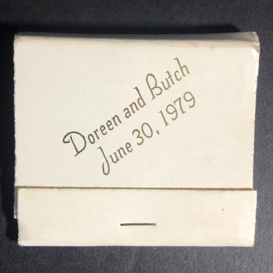 Doreen and Butch Full 30-Strike Wedding Matchbook 1979 VGC