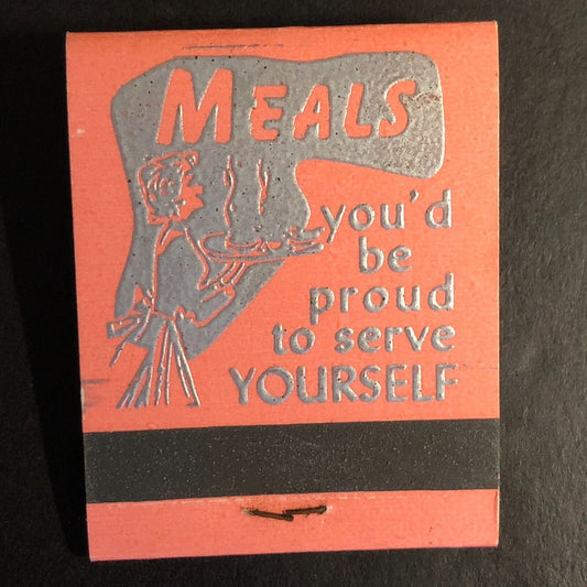 Beacon Restaurant Burbank, IL Full Matchbook c1960's-73 (Pink-Peach Color)