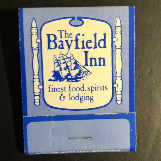 Bayfield Inn Restaurant Wisconsin Full Matchbook c1974-80's Scarce