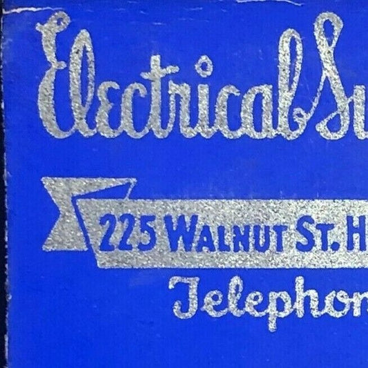 1940's-50's Full Matchbook - "Electrical Supplies Inc" Walnut St. Hartford, CT