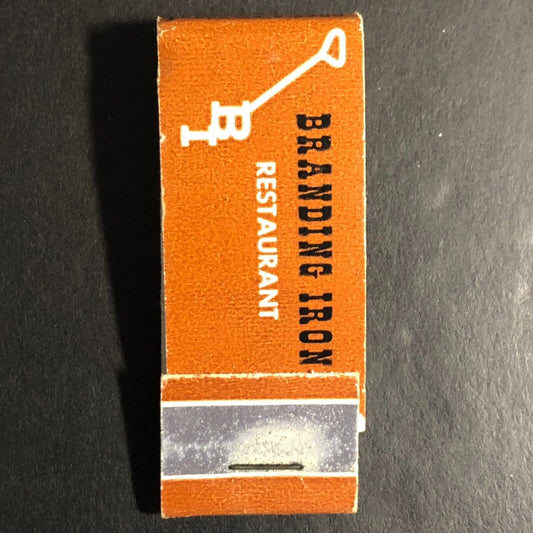 Branding Iron Restaurant Oaklawn, IL Full Slim Matchbook c1960's-74 Bowling
