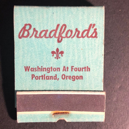 Bradford's Clothes Portland, OR 20-Strike Full Matchbook c1940's-50's Scarce