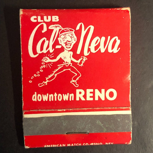 Cal Neva Casino Downtown Reno Full Matchbook c1962-73