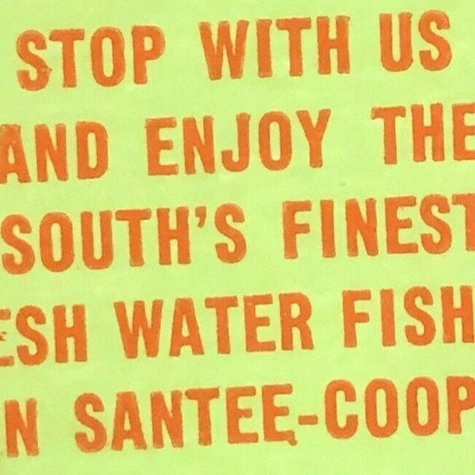 1940's-50's Full Matchbook - Azalea Motel "Fresh Water Fishing" Manning, SC