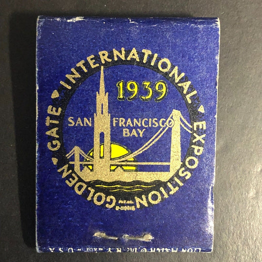 1939 GGIE Golden Gate International Exposition Old Gold Cigarette Matchbook