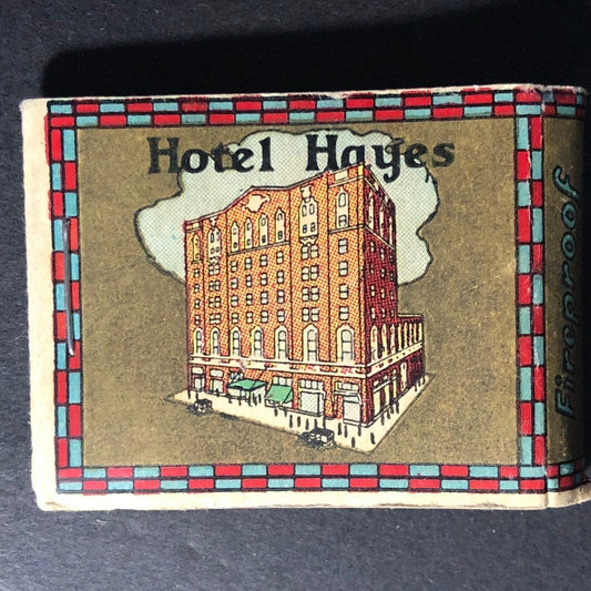 Hotel Hayes Jackson Michigan 20-Strike -5 Matchbook c1930's Scarce