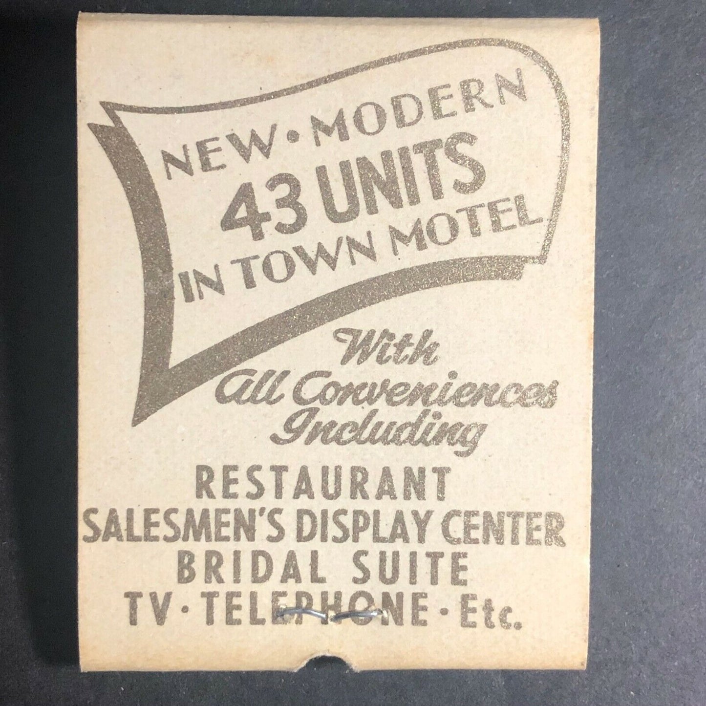 Bangor, ME Wedgewood Arms Motor Inn c1950's-60's Full Matchbook