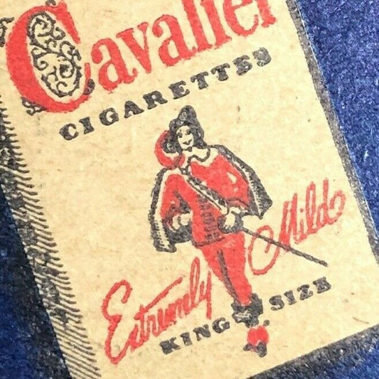 1940's-50's Full Matchbook "Cavalier Cigarettes" "King Size"