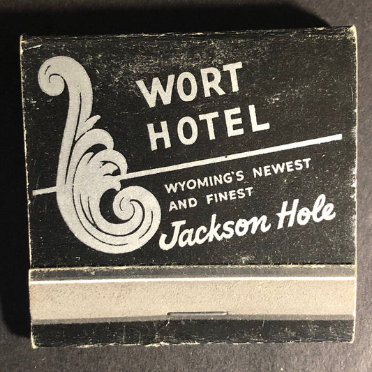 Wort Hotel Jackson Hole WY 28-Strike Full Matchbook c1940's-50's VGC Scarce