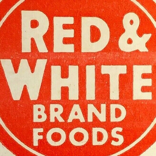 1940's-50's Full Matchbook - Red & White Brand Foods "No Finer Quality At Any.."