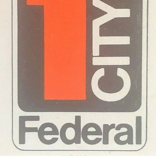 1980's Full Matchbook - First City Federal Savings
