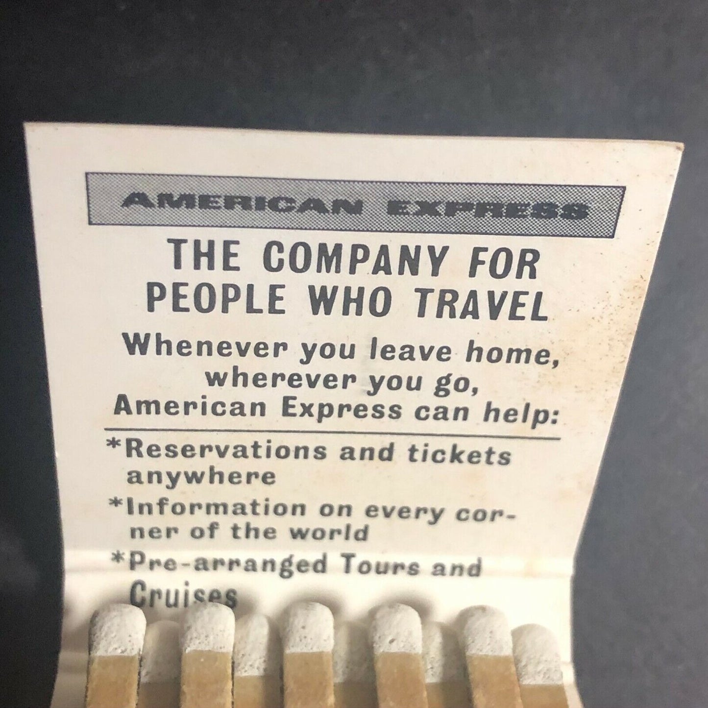 1964-65 American Express New York World's Fair Very Scarce Full Matchbook