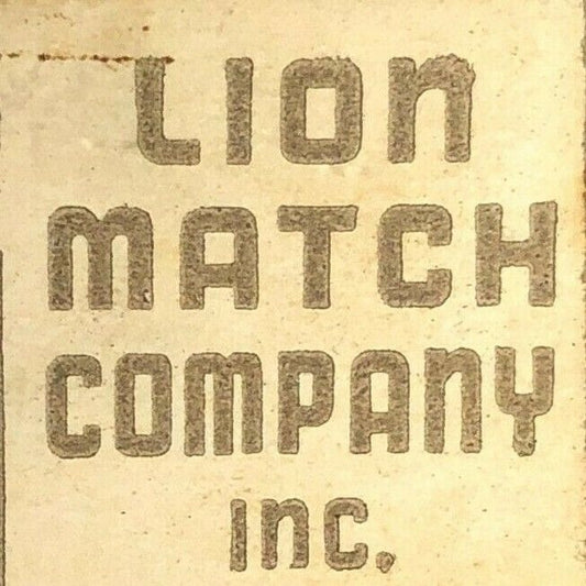 1940's-50's Full Matchbook Advertising - Lion Match Company