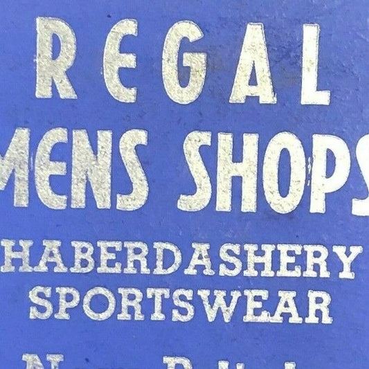 1930's-40's Full Matchbook Regal Mens Shops Haberdashery New Britain Meriden CT