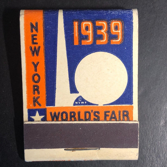 1939 New York World's Fair Statue of Liberty Trylon Perisphere Full Matchbook