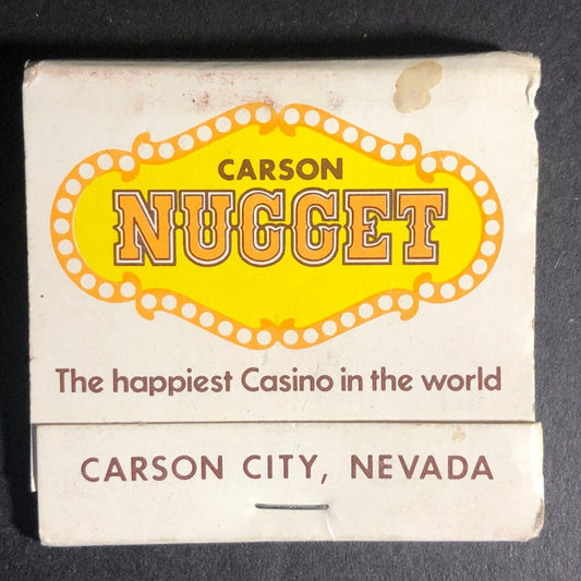 Carson Nugget Casino - Carson City Nevada 28-Strike Matchbook c1975-85 VGC