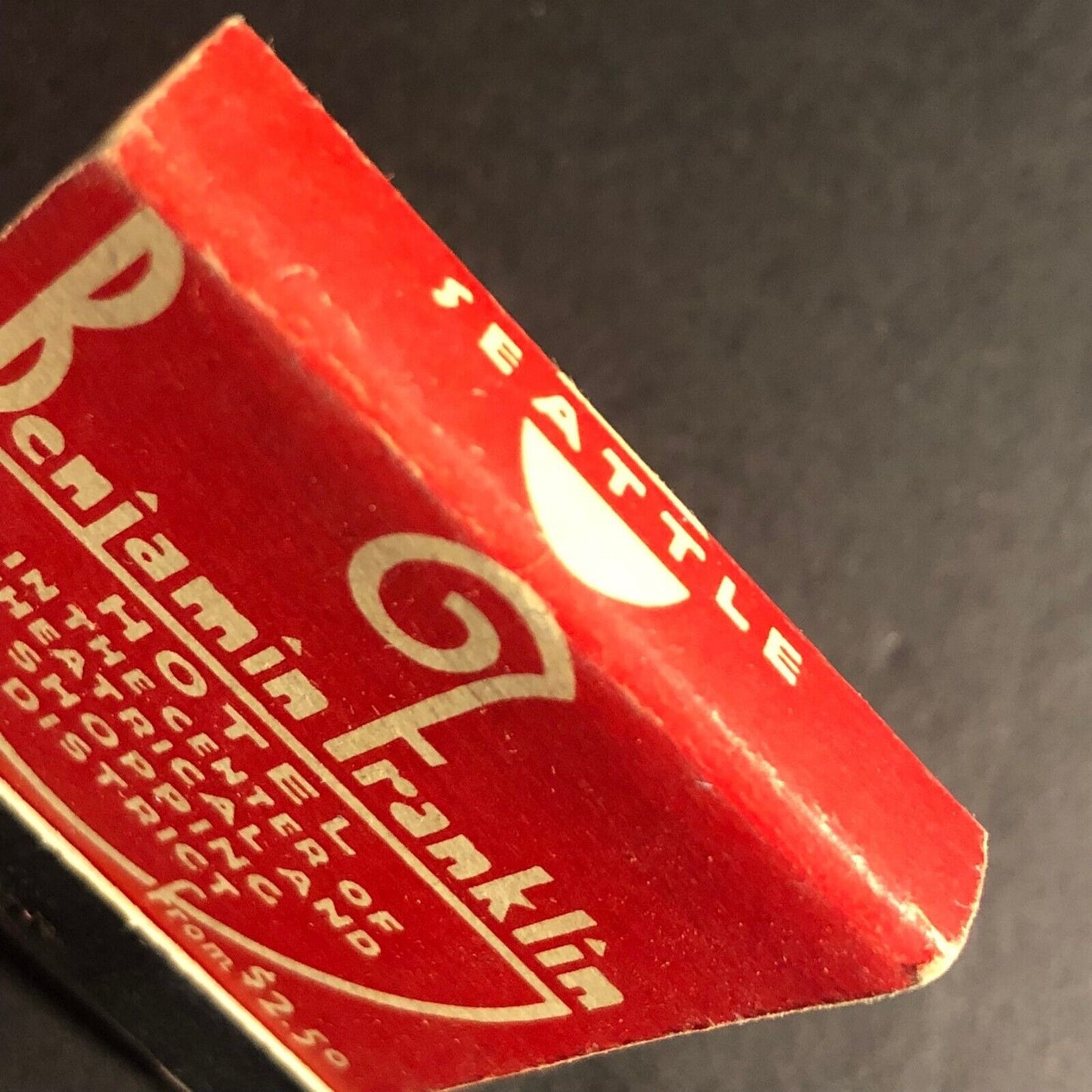 Benjamin Franklin Hotel Seattle 20-Strike Full Matchbook c1940's-50's Scarce