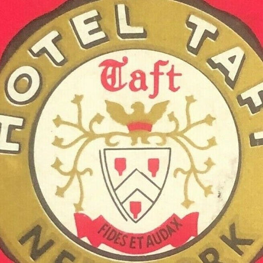 1950's-60 Full Matchbook - Hotel Taft "2,000 A/C Rooms With Radio & TV" NYC