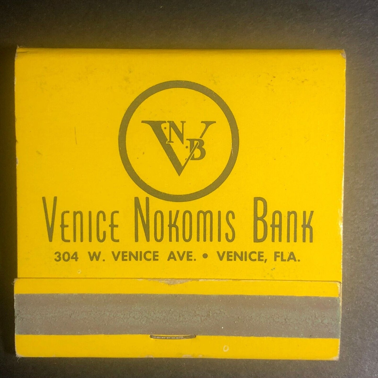 1970's Full Matchbook - Venice Nokomis Bank "Since 1925" Venice, FL