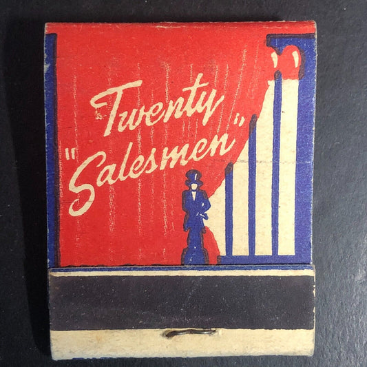 Diamond Match Co. "Twenty Salesmen" Near Full (-2) Matchbook c1940's-50's