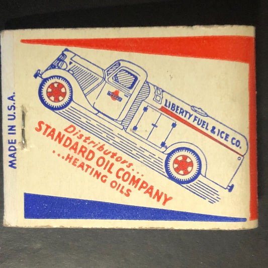 Liberty Fuel & Ice Co. / Standard Oil / Portland, OR Matchbook c1940's Scarce