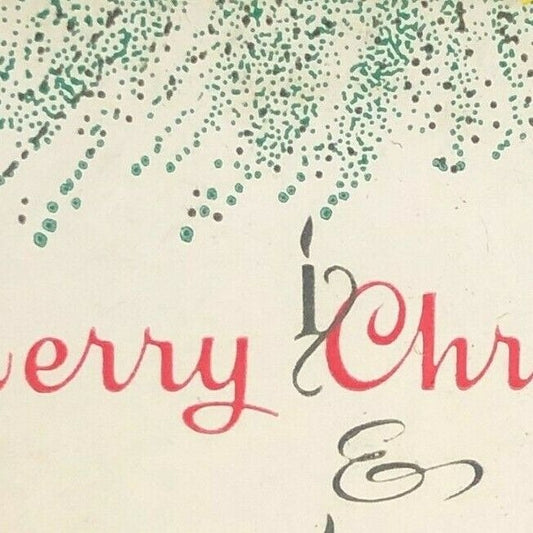 Merry Christmas & Happy New Year c1960's-70's Full Matchbook