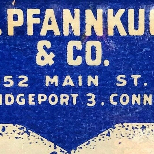 Bridgeport, CT "D.E. Pfannkuch & Co." Very Scarce c1940's-50's Full Matchbook
