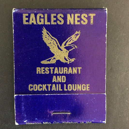 Marysville, GA Eagles Nest Restaurant Lounge Near Full (-1) Matchbook - c1975-85