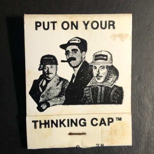 "Thinking Cap" Einstein Groucho Full Matchbook c1974-80's Scarce VGC