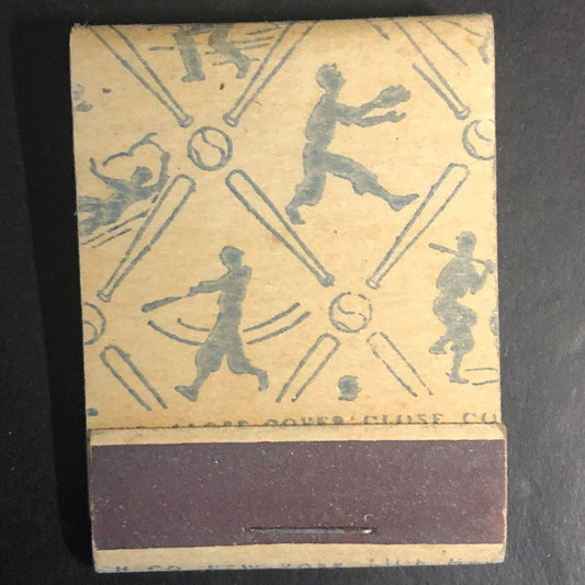 Lion Match Co. "Play Ball" Baseball Themed Full Matchbook c1940's VGC