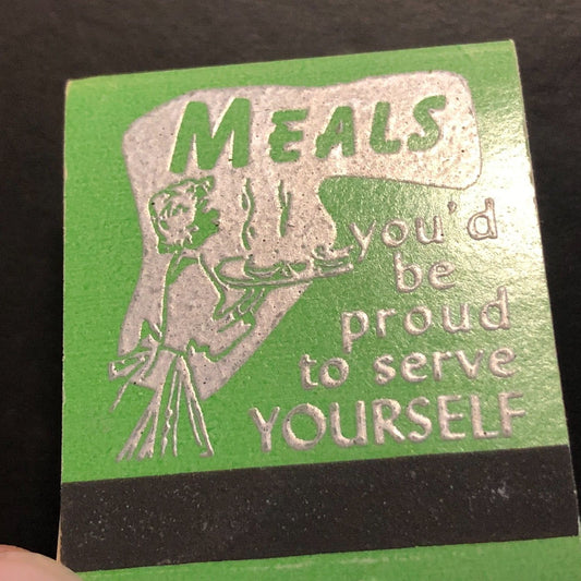 Beacon Restaurant Burbank, IL Full Matchbook c1960's-73 (Green Cover Color)