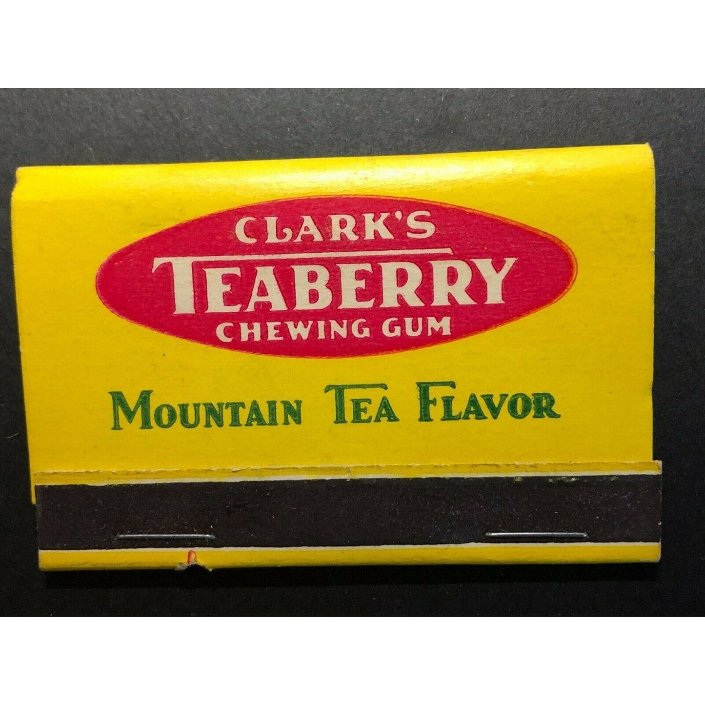 Scarce 1930's-40's Double Wide Full Matchbook Teaberry Chewing Gum Mountain Tea