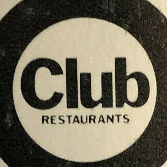 1970's-80's Full Matchbook Advertising - "Club Restaurants" - Unknown??