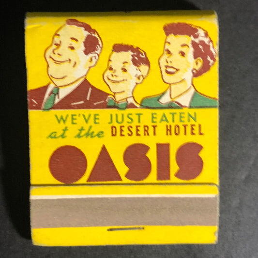 Desert Motel Spokane Oasis 20-Strike Sticks Matchbook c1940's-50's Very Scarce