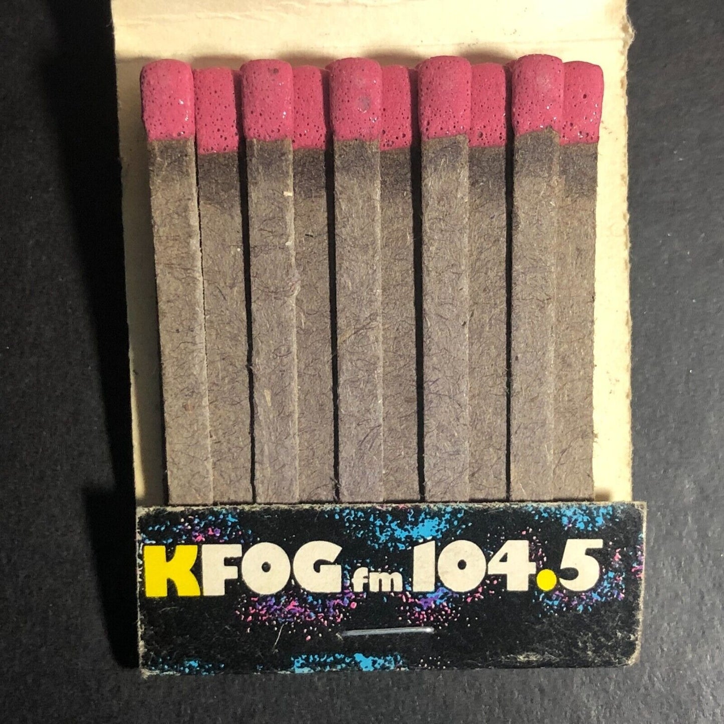 KFOG FM 104.5 "Fog is Beautiful" Full Matchbook c1982 Scarce