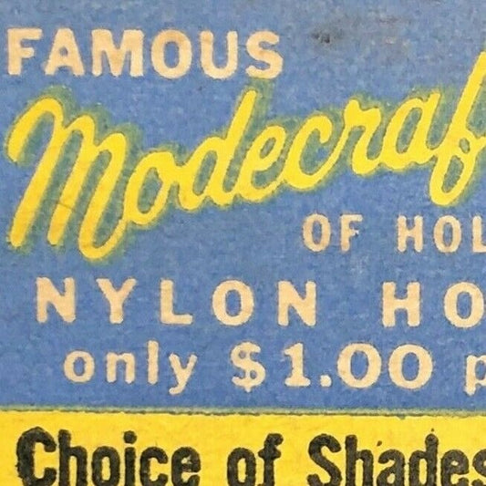 1940's-50's Full Matchbook - Modecraft $1 Nylon Mail In Offer