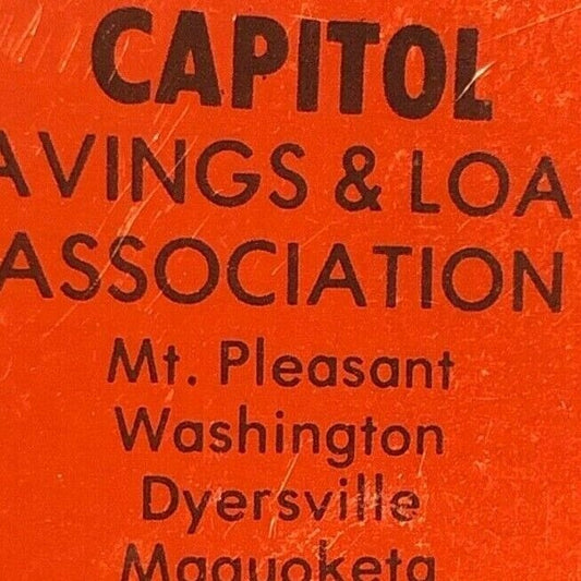 Dyersville Capitol Savings & Loan c1970's-80's Full Matchbook