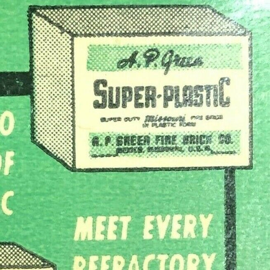 1940's-50's Full Matchbook "Connecticut Fire Brick" "Super-Plastic" Hartford, CT