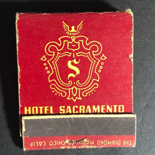Hotel Sacramento Walnut Room 20-Strike Full Matchbook c1940's Very Scarce