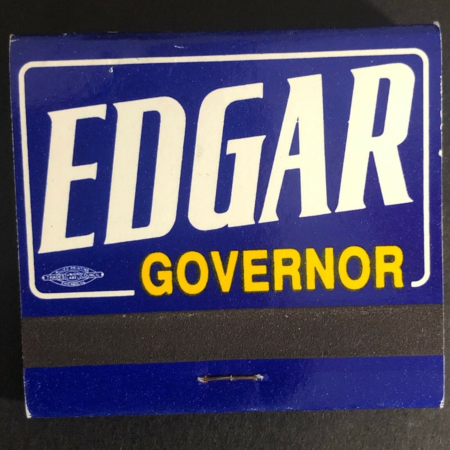 Vintage c1991's-99's Full Matchbook Jim Edgar-  Governor