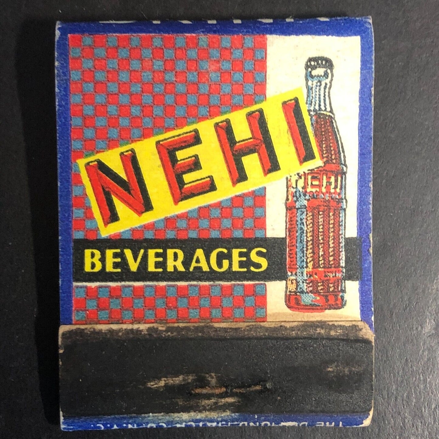 Nehi Beverages / Royal Crown Cola Half Full Matchbook c1940's