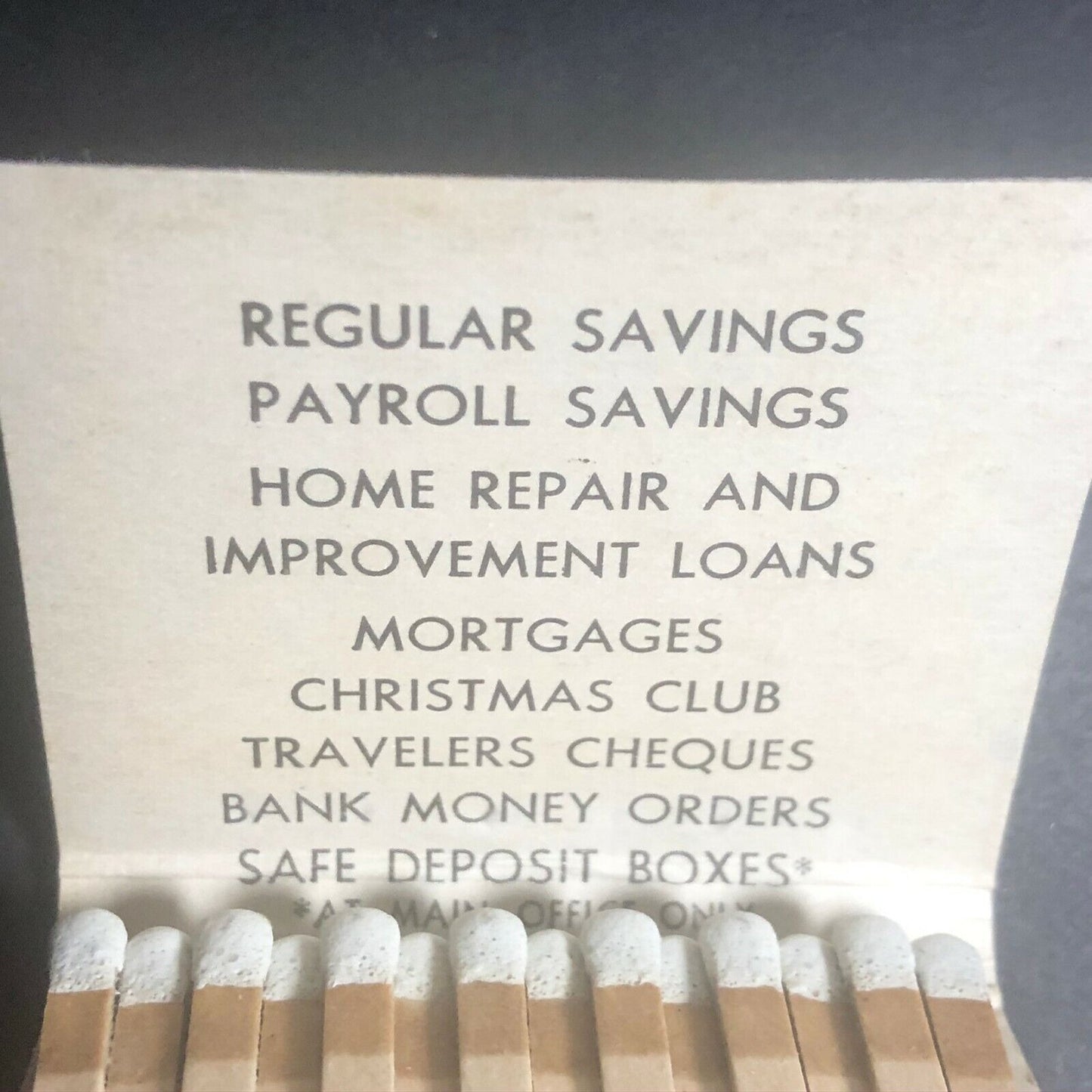 "Meriden Savings Bank" CT  Full Matchbook Scarce 1960's-70's