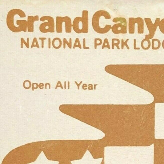 Grand Canyon National Park Lodges c1970's-80's Full Matchbook