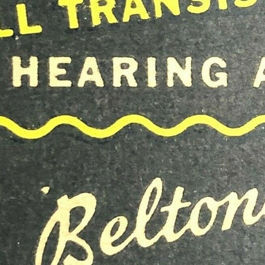 1940-50's Full Matchbook - Beltone "New Miracle All Transistor Hearing Aid"