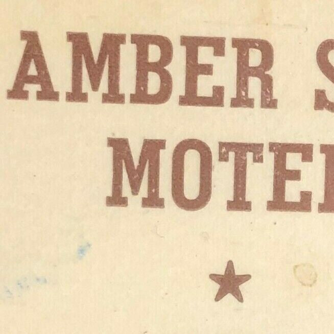 1940's-50's Full Matchbook - "Amber Sky Motel" Flagstaff, AZ